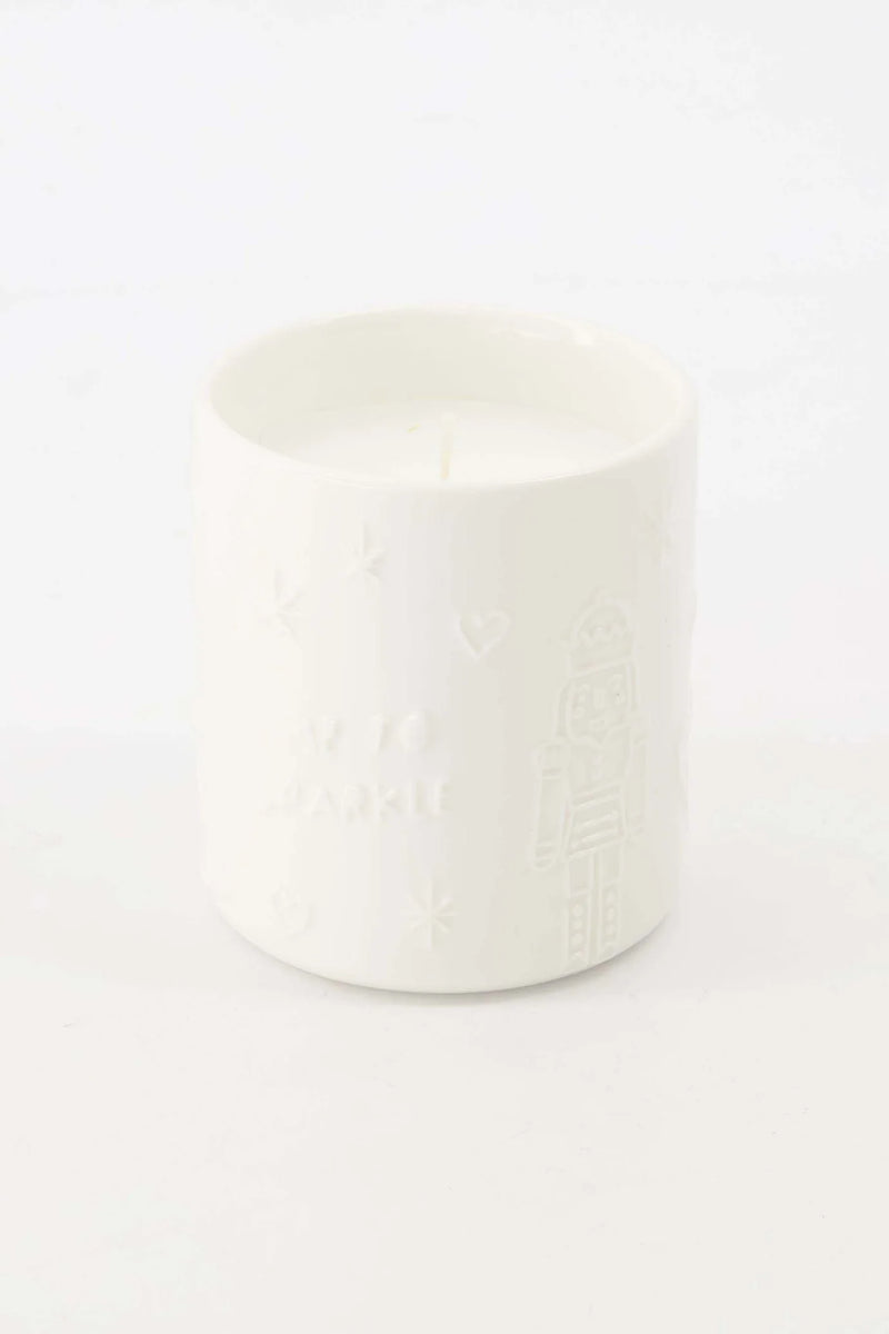 Zusss - Geurkaars Keramiek Time To Sparkle - Wit
