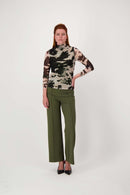 Zusss - Mesh top met vlekkenprint