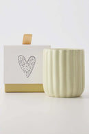 Zusss - Geurkaars Keramiek In Doosje Hartje - Beige