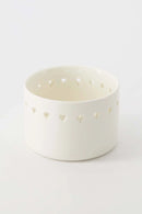 Zusss - Waxinelichthouder Keramiek Hart/Ster - Wit