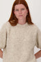 Zusss - Boucle trui met ronde hals - Beige