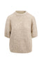 Zusss - Boucle trui met ronde hals - Beige
