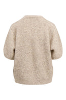 Zusss - Boucle trui met ronde hals - Beige