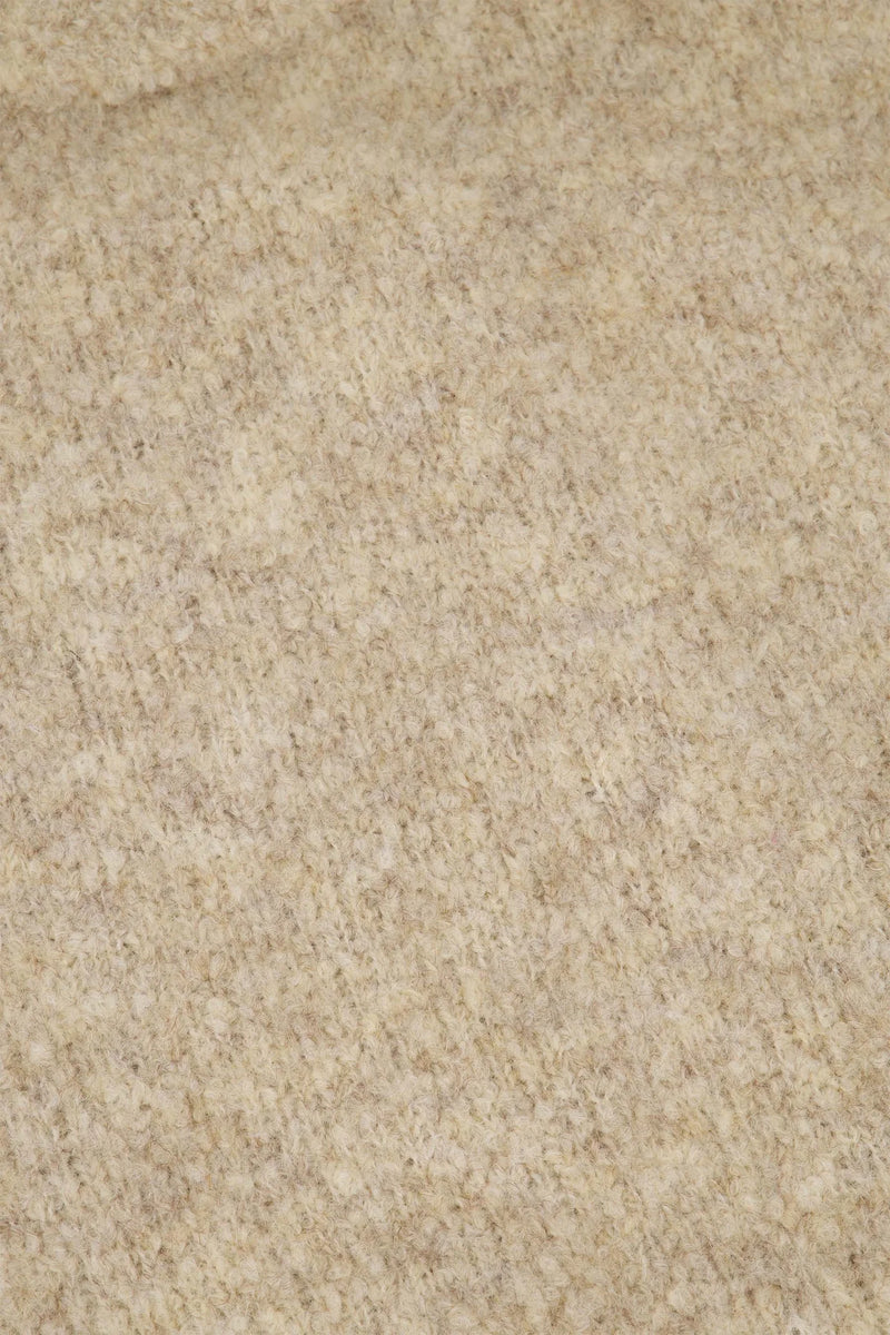 Zusss - Boucle trui met ronde hals - Beige