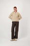 Zusss - Jacquard vest met visgraat structuur - Beige