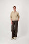 Zusss - Jacquard vest met visgraat structuur - Beige