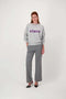Zusss - Trui met ingebreid detail - Vivre - grijs / mid purple
