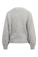 Zusss - Trui met ingebreid detail - Vivre - grijs / mid purple