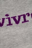 Zusss - Trui met ingebreid detail - Vivre - grijs / mid purple