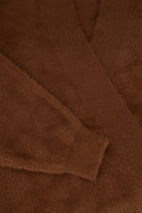 Zusss - Wikkel trui in Fluffy garen - Mid brown