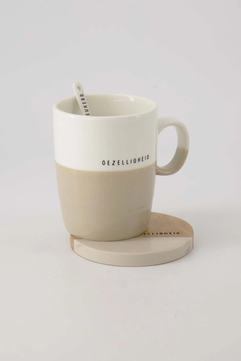 Zusss - Theemok Gezelligheid - Wit/ Zand