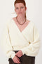 Zusss - Wikkel trui in Fluffy garen - Off White