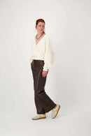 Zusss - Wikkel trui in Fluffy garen - Off White