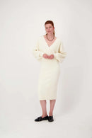 Zusss - Wikkel trui in Fluffy garen - Off White