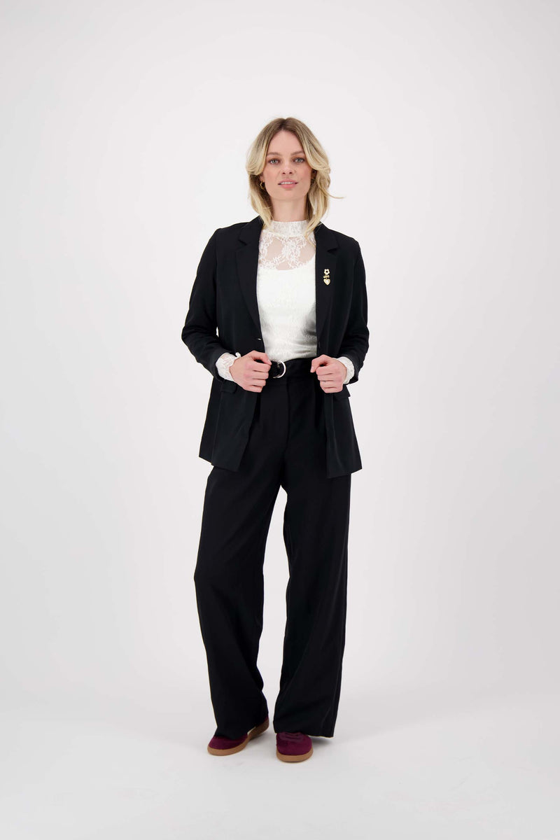 Zusss - Kanten Top Met Col - Off White