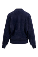 Zusss - Wikkel trui in Fluffy garen - Navy
