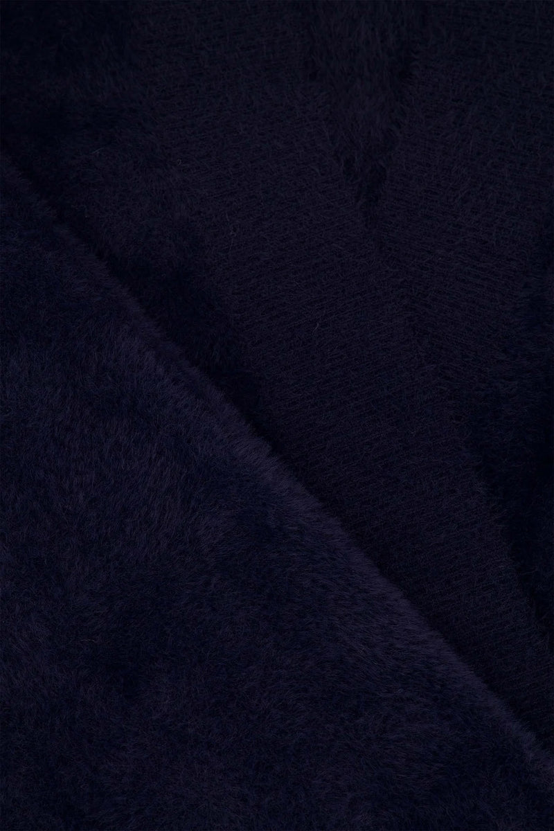 Zusss - Wikkel trui in Fluffy garen - Navy