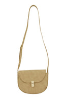 Zusss - Schoudertasje met gouden sluiting - Taupe