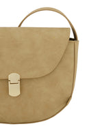 Zusss - Schoudertasje met gouden sluiting - Taupe