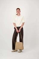 Zusss - Schoudertas met brede band - Taupe