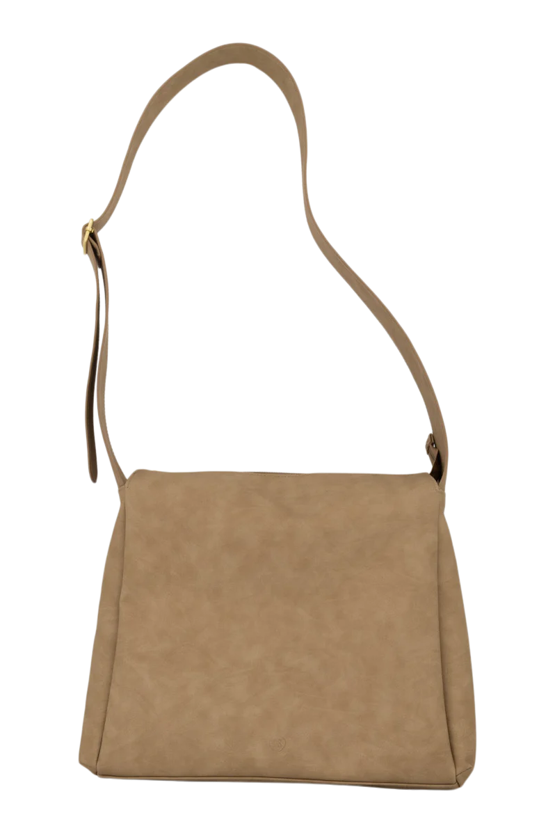 Zusss - Schoudertas met brede band - Taupe