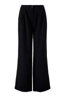 Zusss - Broek Met Plooien Zwart