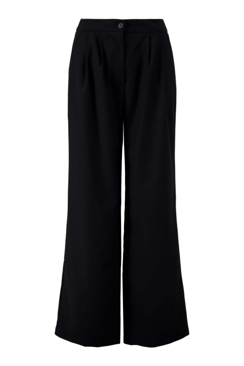 Zusss - Broek Met Plooien Zwart