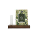 Houdertje voor geurzakje/tegeltje met vaasje - Donkerbruin Hout