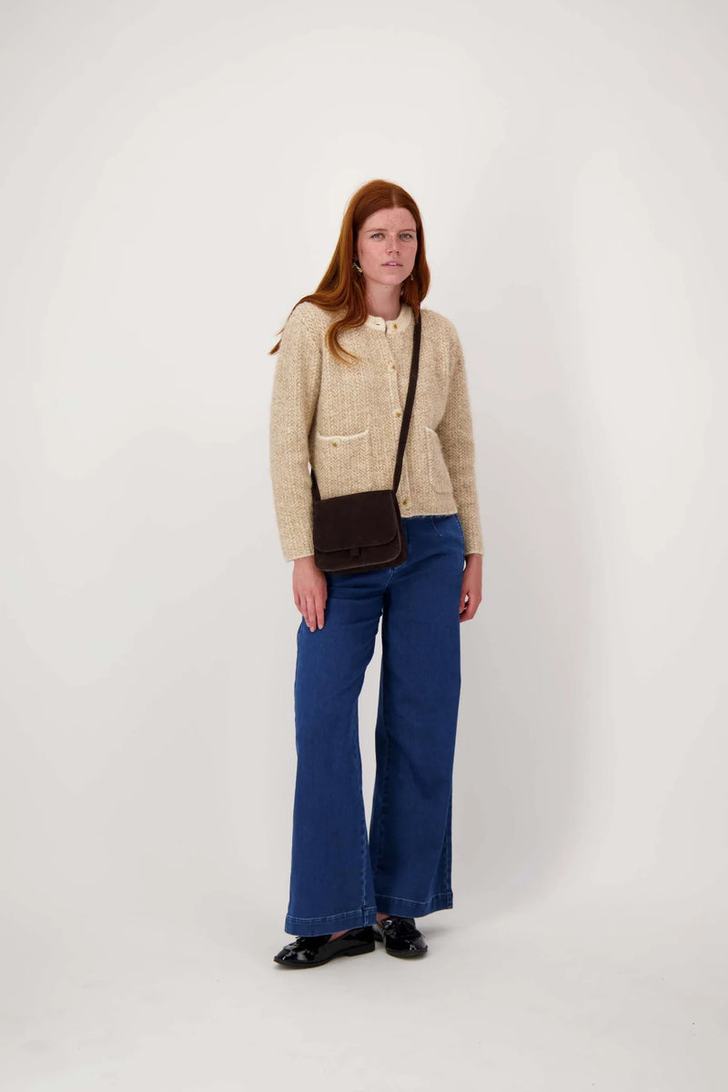 Zusss - Suède Schoudertas Chocladebruin