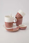 Zusss - Koffiemok Happy - Wit/Burgundy