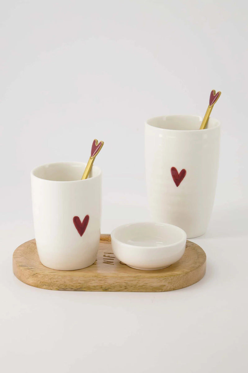 Zusss - Mok L Hartje - Wit/Rood
