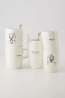 Zusss - Koffiemok Stapelgek - Wit/Zwart