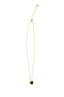 Zusss - Ketting Met Hartbedel - Goud/Zwart