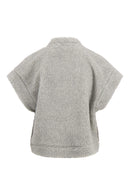 Zusss - Teddy Gilet Kort - Middengrijs