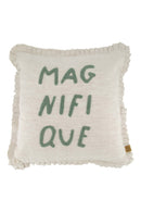 Zusss - Kussen Ruffle Magnifique 45x45cm Peper En Zout/Grijsblauw
