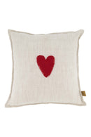 Zusss - Kussen Rood Hartje 35x35cm Peper En Zout