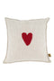 Zusss - Kussen Rood Hartje 35x35cm Peper En Zout