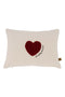 Zusss - Kussen Hartje 35x25cm Off White/Rood