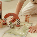 Little Dutch - Houten racebaan in speelkoffer – Meerkleurig – Essentials