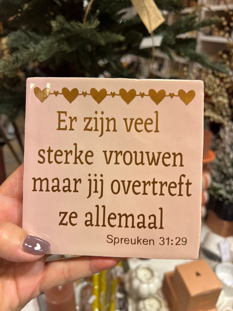 Tegeltje - Sterke vrouwen