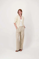 Zusss - Losvallende broek met stretch - Soft Sand