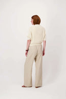 Zusss - Losvallende broek met stretch - Soft Sand