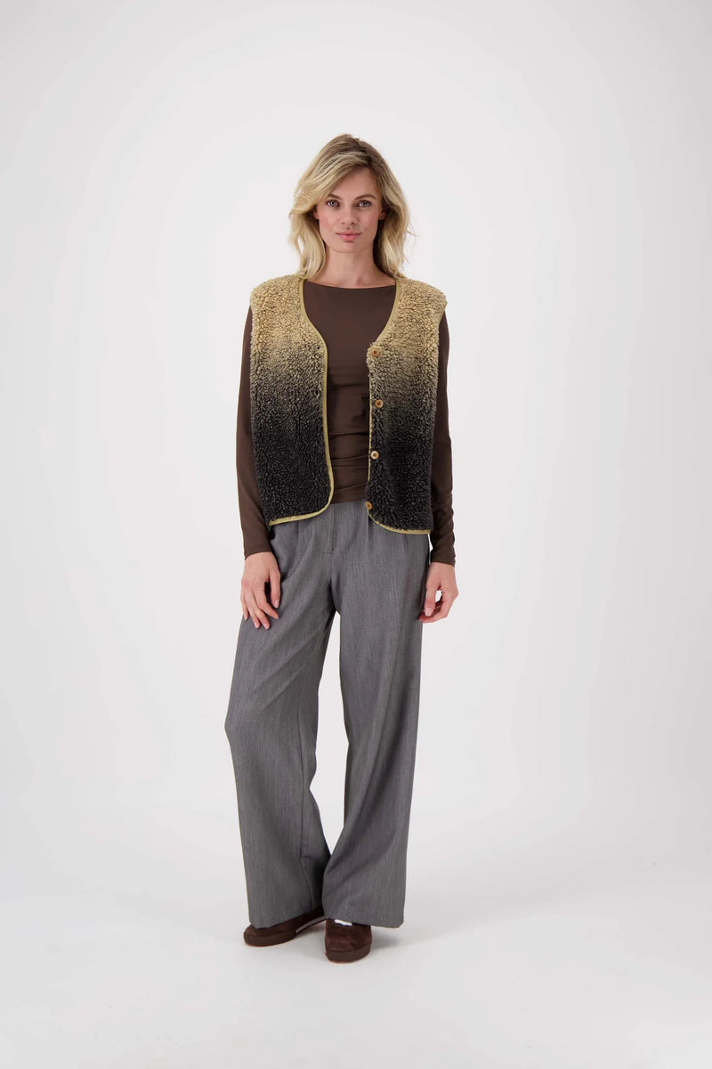 Zusss - Teddy Bodywarmer / Gilet  Degradé