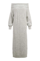 Zusss - Brei Jurk Met Grote Schouder Omslag