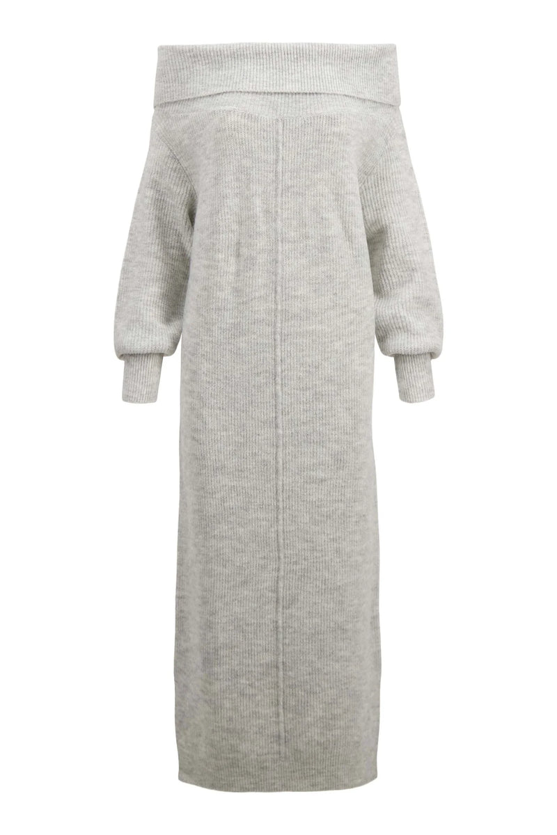 Zusss - Brei Jurk Met Grote Schouder Omslag