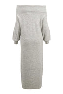 Zusss - Brei Jurk Met Grote Schouder Omslag