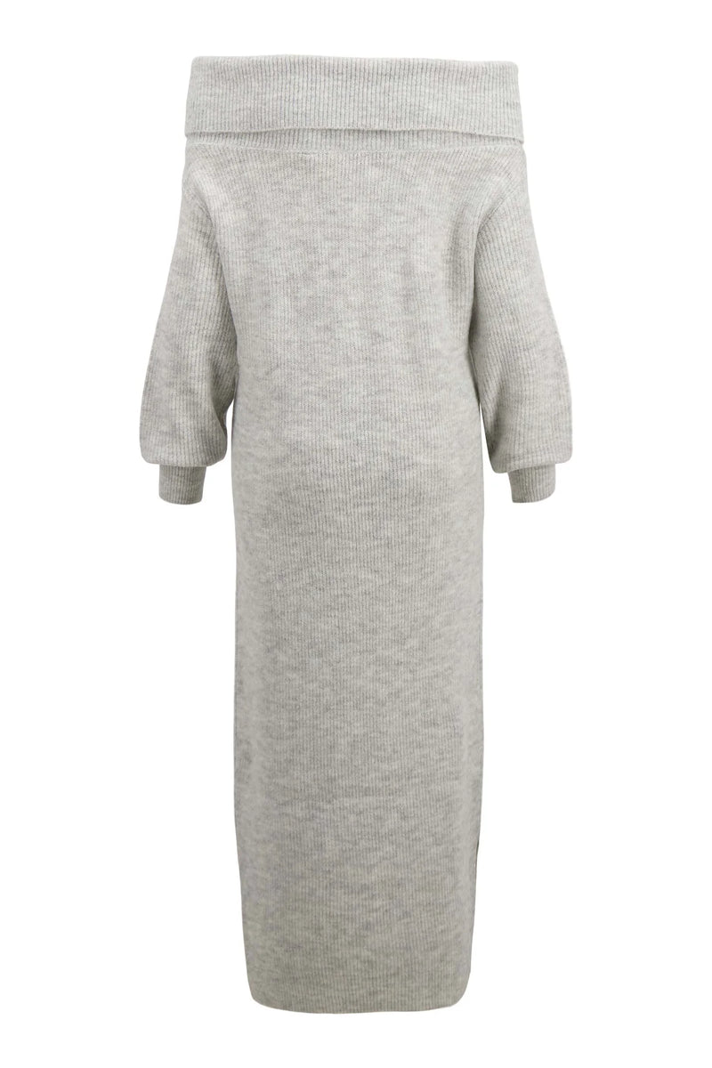 Zusss - Brei Jurk Met Grote Schouder Omslag