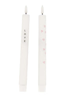 Zusss - Set Van 2 Ledkaarsen Love Wit/Groen/Rood