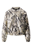 Zusss - Jacquard Glans Jasje - Beige/Goud