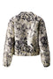 Zusss - Jacquard Glans Jasje - Beige/Goud